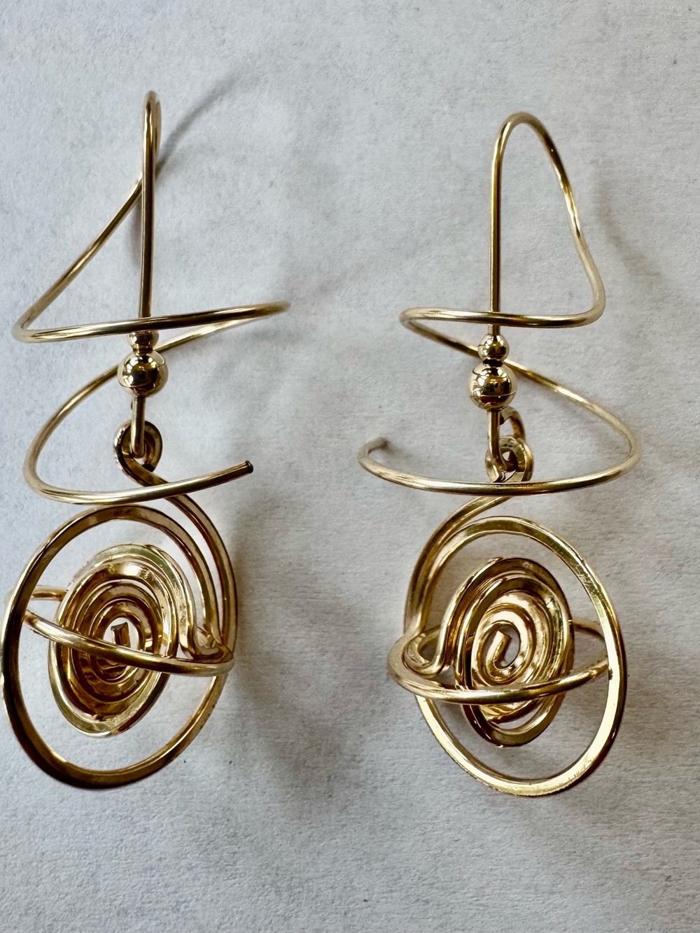Gold Spiral Drop Earrings - Elegant Women’s Jewelry